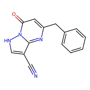 5-Benzyl-7-oxo-4,7-dihydropyrazolo[1,5-a]pyrimidine-3-carbonitrile structure