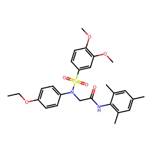 2-(N-(3,4-dimethoxyphenyl)sulfonyl-4-ethoxyanilino)-N-(2,4,6-trimethylphenyl)acetamide structure