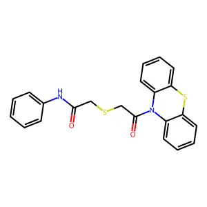2-(2-oxo-2-phenothiazin-10-ylethyl)sulfanyl-N-phenylacetamide structure