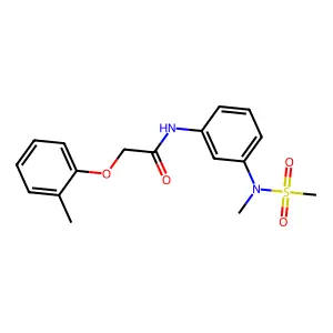 N-[3-[methyl(methylsulfonyl)amino]phenyl]-2-(2-methylphenoxy)acetamide structure