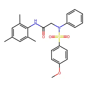 2-(N-(4-methoxyphenyl)sulfonylanilino)-N-(2,4,6-trimethylphenyl)acetamide structure