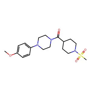 [4-(4-Methoxyphenyl)piperazin-1-yl]-(1-methylsulfonylpiperidin-4-yl)methanone structure