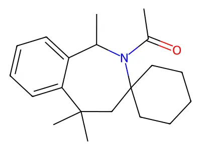 1-(1,5,5-trimethyl-4,5-dihydrospiro[2-benzazepine-3,1'-cyclohexan]-2(1H)-yl)ethanone structure