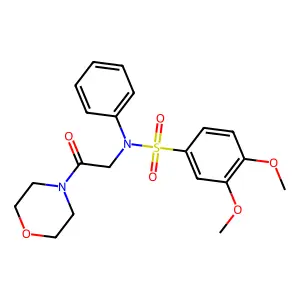 3,4-dimethoxy-N-(2-morpholin-4-yl-2-oxoethyl)-N-phenylbenzenesulfonamide structure