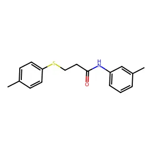N-(3-methylphenyl)-3-[(4-methylphenyl)sulfanyl]propanamide structure