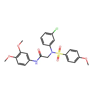 2-(3-chloro-N-(4-methoxyphenyl)sulfonylanilino)-N-(3,4-dimethoxyphenyl)acetamide structure