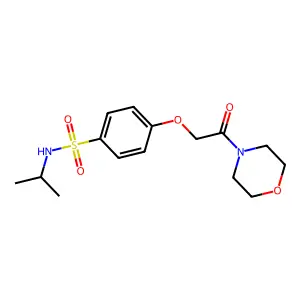 4-(2-morpholin-4-yl-2-oxoethoxy)-N-propan-2-ylbenzenesulfonamide structure