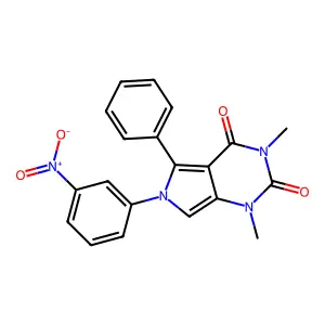 1,3-Dimethyl-6-(3-nitrophenyl)-5-phenylpyrrolo[3,4-d]pyrimidine-2,4-dione structure