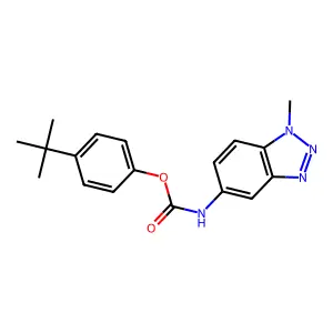 (4-tert-butylphenyl) N-(1-methylbenzotriazol-5-yl)carbamate structure
