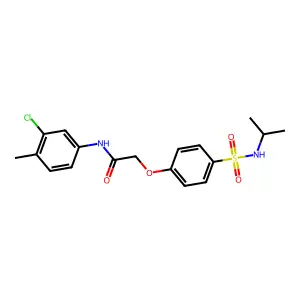 N-(3-chloro-4-methylphenyl)-2-[4-(propan-2-ylsulfamoyl)phenoxy]acetamide structure
