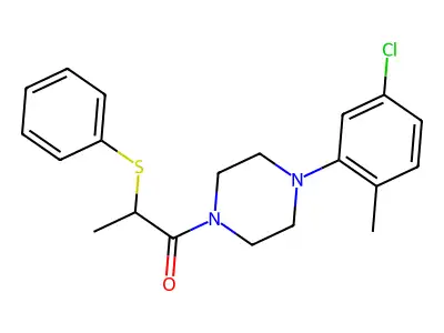 1-[4-(5-Chloro-2-methylphenyl)piperazin-1-yl]-2-phenylsulfanylpropan-1-one structure