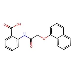 2-{[(Naphthalen-1-yloxy)acetyl]amino}benzoic acid structure