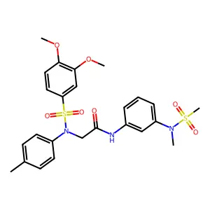 2-[[(3,4-Dimethoxyphenyl)sulfonyl](4-methylphenyl)amino]-N-[3-[methyl(methylsulfonyl)amino]phenyl]acetamide structure