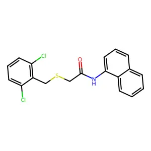2-[(2,6-dichlorobenzyl)sulfanyl]-N-(naphthalen-1-yl)acetamide structure
