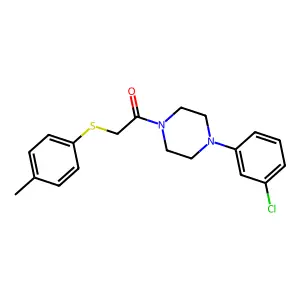 1-[4-(3-Chlorophenyl)piperazin-1-yl]-2-(4-methylphenyl)sulfanylethanone structure