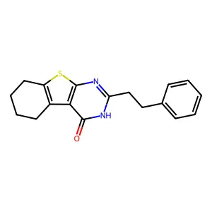 2-Phenethyl-5,6,7,8-tetrahydro-3H-benzo[4,5]thieno[2,3-d]pyrimidin-4-one structure