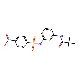 2,2-dimethyl-N-[3-[(4-nitrophenyl)sulfonylamino]phenyl]propanamide structure