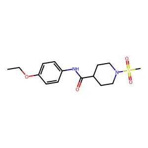 N-(4-ethoxyphenyl)-1-(methylsulfonyl)piperidine-4-carboxamide structure