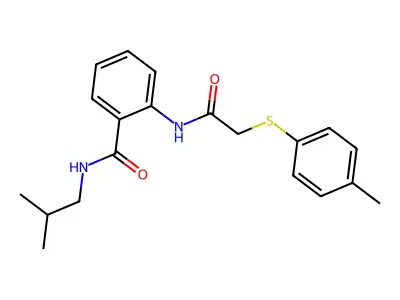2-({[(4-methylphenyl)sulfanyl]acetyl}amino)-N-(2-methylpropyl)benzamide structure