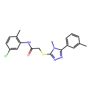 N-(5-chloro-2-methylphenyl)-2-{[4-methyl-5-(3-methylphenyl)-4H-1,2,4-triazol-3-yl]sulfanyl}acetamide structure