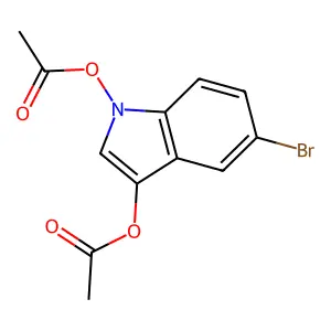 1-(acetyloxy)-5-bromo-1H-indol-3-yl acetate structure