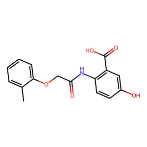 5-Hydroxy-2-{[(2-methylphenoxy)acetyl]amino}benzoic acid structure