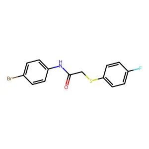 N-(4-bromophenyl)-2-((4-fluorophenyl)thio)acetamide structure