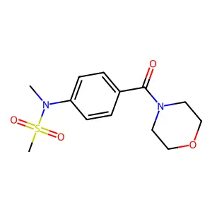 N-methyl-N-[4-(morpholine-4-carbonyl)phenyl]methanesulfonamide structure