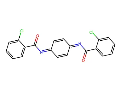 N,N'-(Cyclohexa-2,5-diene-1,4-diylidene)bis(2-chlorobenzamide) structure