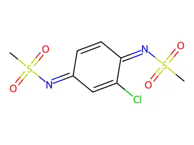 N,N'-(2-Chlorocyclohexa-2,5-diene-1,4-diylidene)dimethanesulfonamide structure