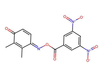 [(2,3-Dimethyl-4-oxocyclohexa-2,5-dien-1-ylidene)amino] 3,5-dinitrobenzoate structure