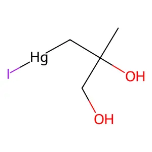 (2,3-Dihydroxy-2-methylpropyl)-iodomercury structure