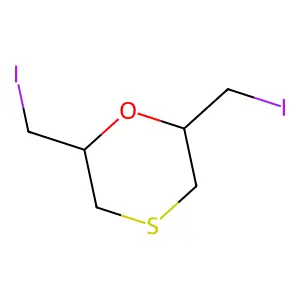 2,6-Bis(iodomethyl)-1,4-oxathiane structure