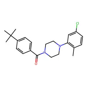 4-(Tert-butyl)phenyl 4-(5-chloro-2-methylphenyl)piperazinyl ketone structure