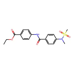 Ethyl 4-[({4-[methyl(methylsulfonyl)amino]phenyl}carbonyl)amino]benzoate structure