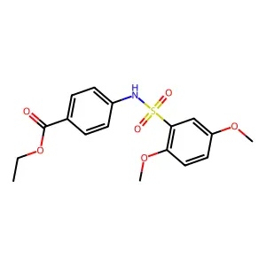 Ethyl 4-(2,5-dimethoxybenzenesulfonamido)benzoate structure