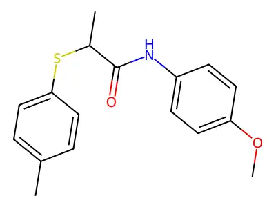 N-(4-methoxyphenyl)-2-[(4-methylphenyl)sulfanyl]propanamide structure