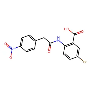 5-Bromo-2-{[(4-nitrophenyl)acetyl]amino}benzoic acid structure