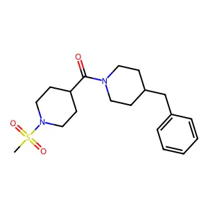 (4-Benzylpiperidin-1-yl)-(1-methylsulfonylpiperidin-4-yl)methanone structure