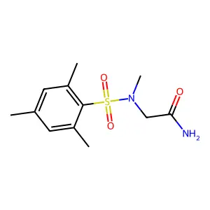2-[Methyl-(2,4,6-trimethylphenyl)sulfonylamino]acetamide structure