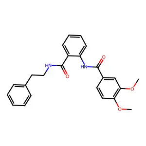 3,4-dimethoxy-N-{2-[(2-phenylethyl)carbamoyl]phenyl}benzamide structure