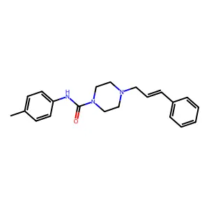 4-Cinnamyl-N-(p-tolyl)piperazine-1-carboxamide structure