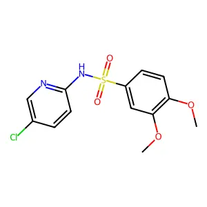 N-(5-chloropyridin-2-yl)-3,4-dimethoxybenzenesulfonamide structure