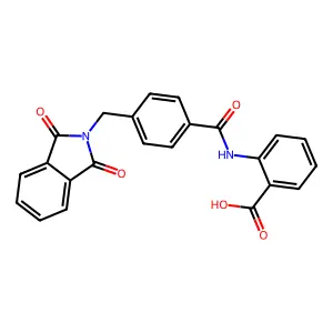 2-({4-[(1,3-dioxo-1,3-dihydro-2H-isoindol-2-yl)methyl]benzoyl}amino)benzoic acid structure