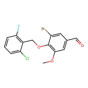 3-Bromo-4-[(2-chloro-6-fluorobenzyl)oxy]-5-methoxybenzaldehyde structure
