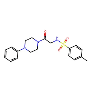 4-methyl-N-[2-oxo-2-(4-phenylpiperazin-1-yl)ethyl]benzenesulfonamide structure