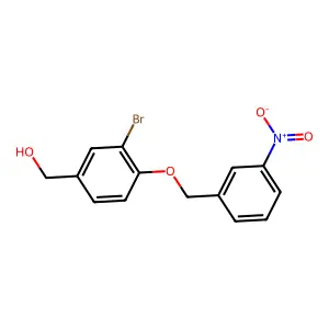 {3-Bromo-4-[(3-nitrobenzyl)oxy]phenyl}methanol structure