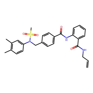 2-[[4-[(3,4-dimethyl-N-methylsulfonylanilino)methyl]benzoyl]amino]-N-prop-2-enylbenzamide structure