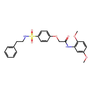 N-(2,5-dimethoxyphenyl)-2-{4-[(2-phenylethyl)sulfamoyl]phenoxy}acetamide structure