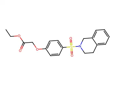 ethyl [4-(3,4-dihydro-2(1H)-isoquinolinylsulfonyl)phenoxy]acetate structure